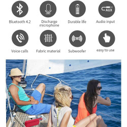 《享受音樂》無線便攜式藍牙揚聲器立體聲兼容 TF 卡 FM 收音機 AUX 輸入戶外  追劇神器手機擴音器免持喇叭/手機音箱/擴大器簡直方便到不行/露營必備